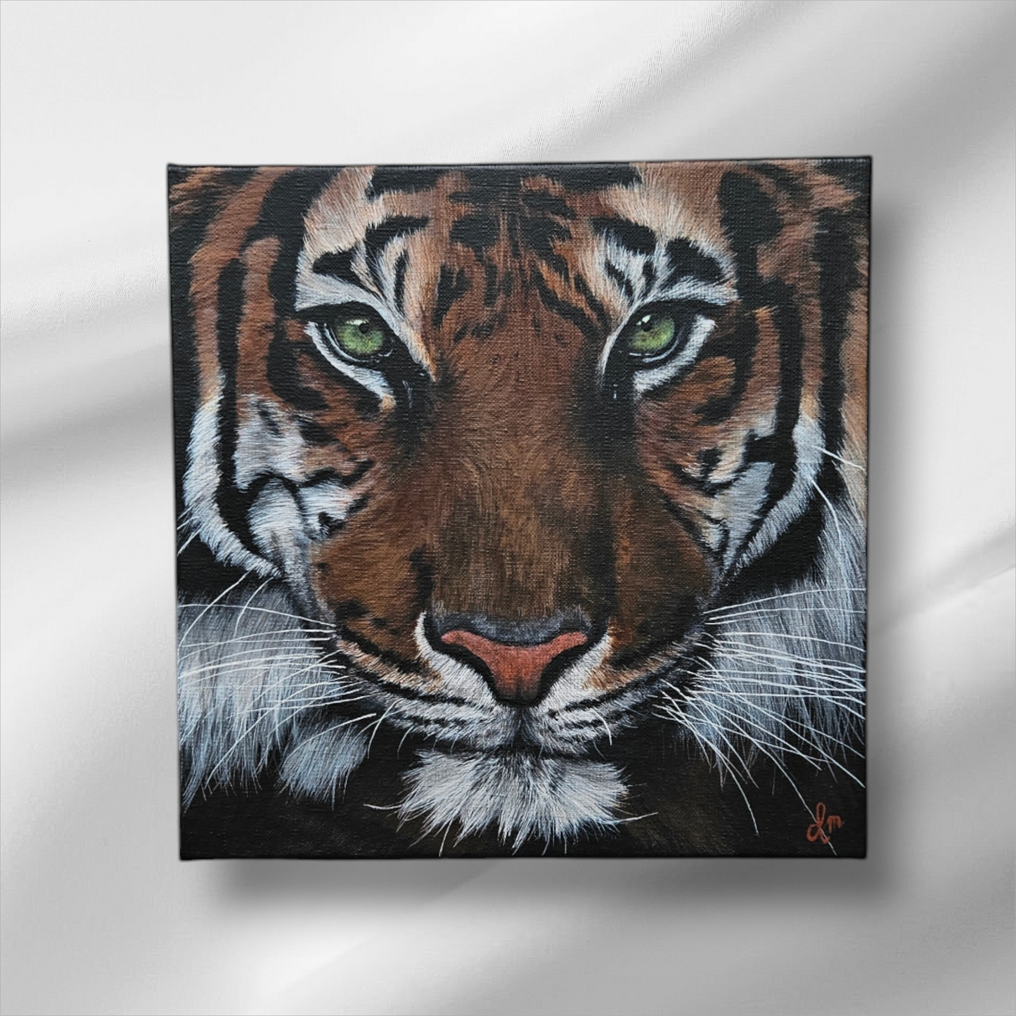 Original Handmade Acrylic Painting ''Eye of the tiger'' 30x30 cm