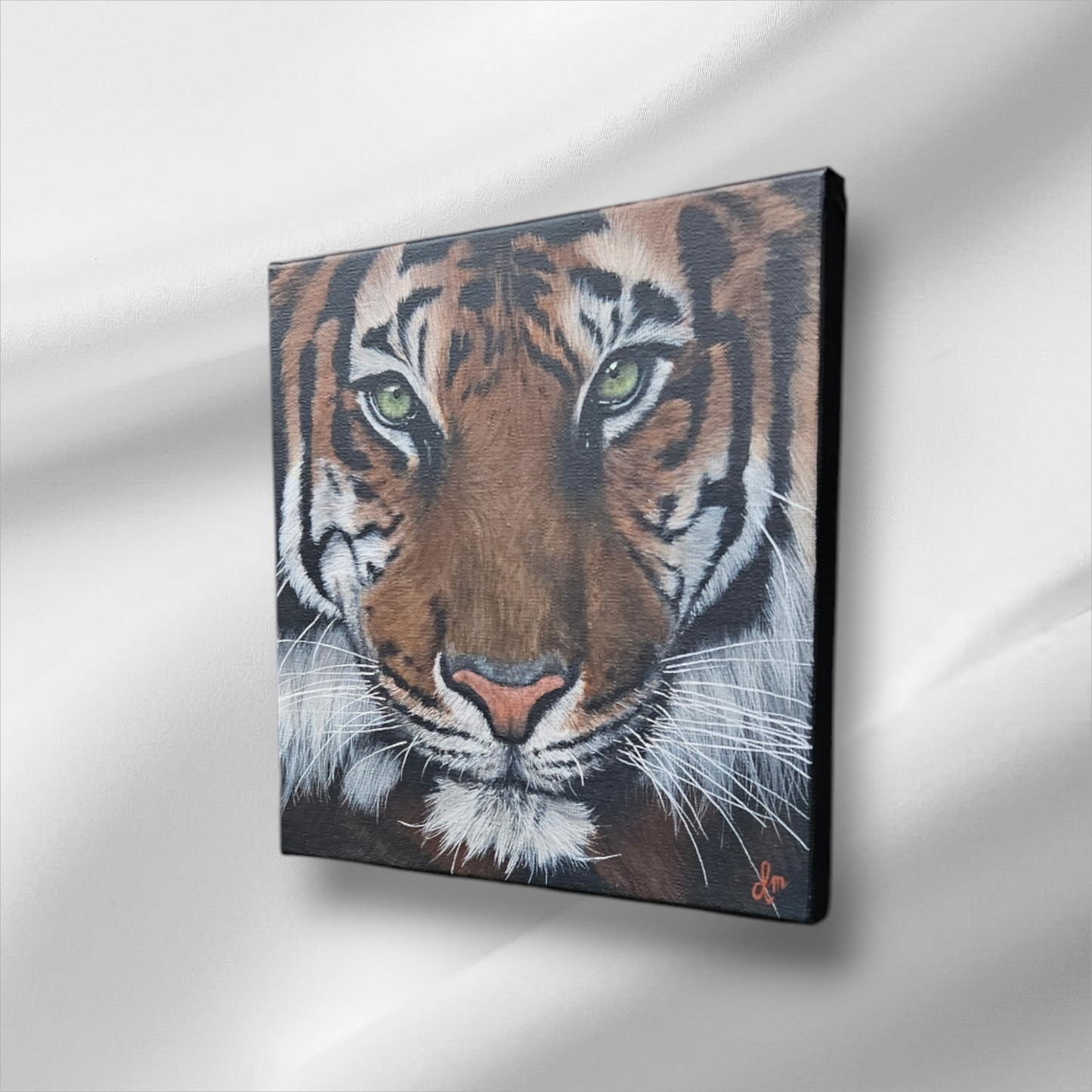 Original Handmade Acrylic Painting ''Eye of the tiger'' 30x30 cm