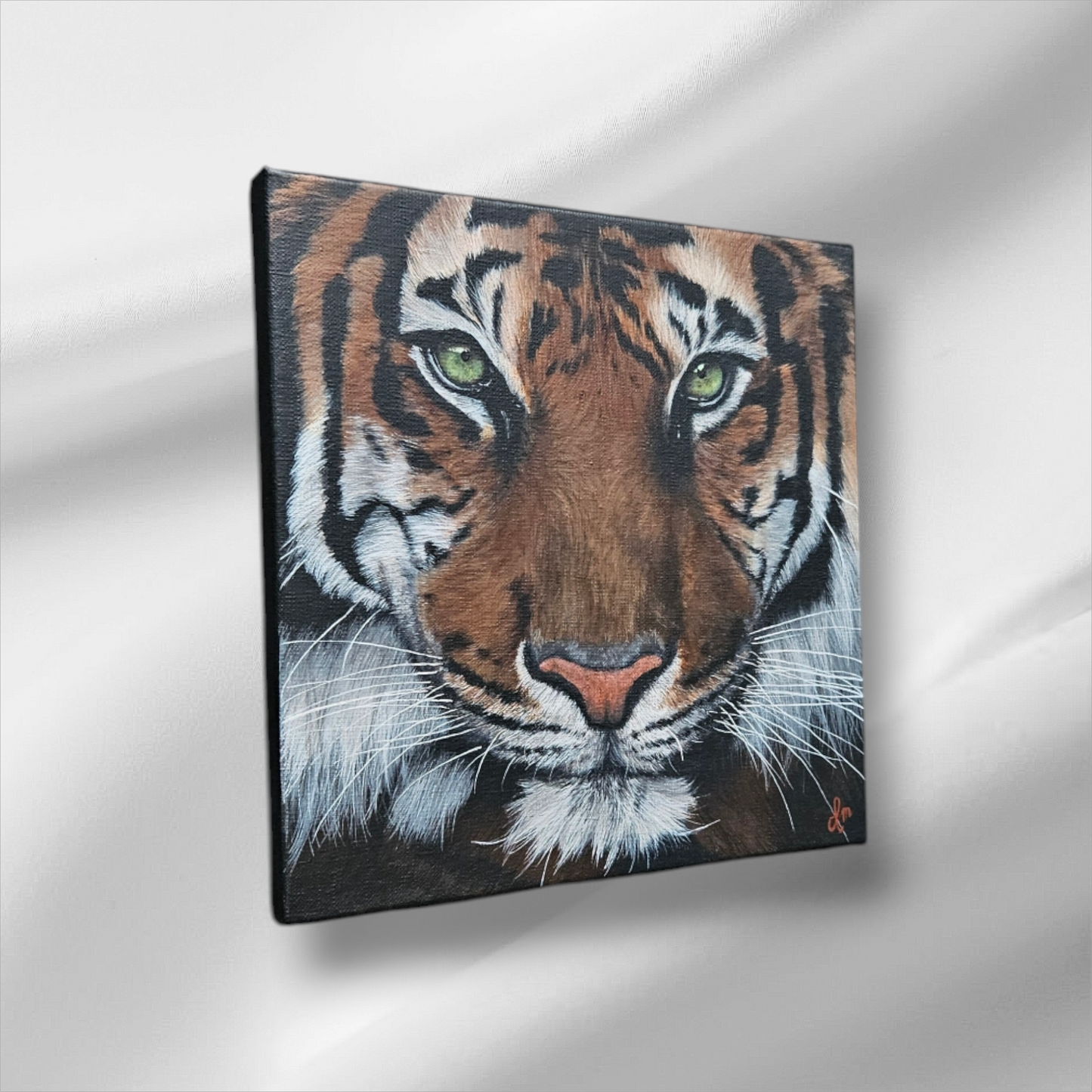 Original Handmade Acrylic Painting ''Eye of the tiger'' 30x30 cm