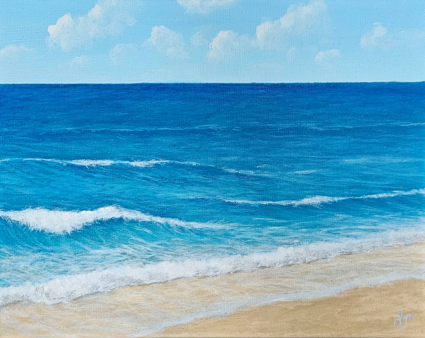 Original Handmade Acrylic Painting "Sea Breeze" 24x30 cm