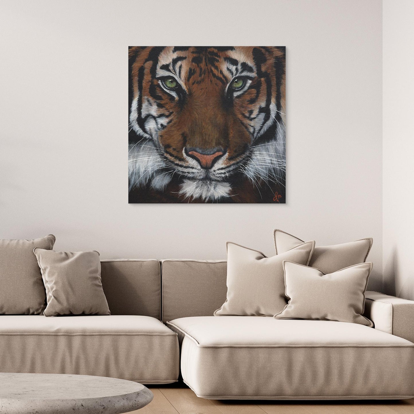 Premium Tiger Canvas Wall Art | Wildlife Animal Art | Modern Home Decor | Denise Martens Art