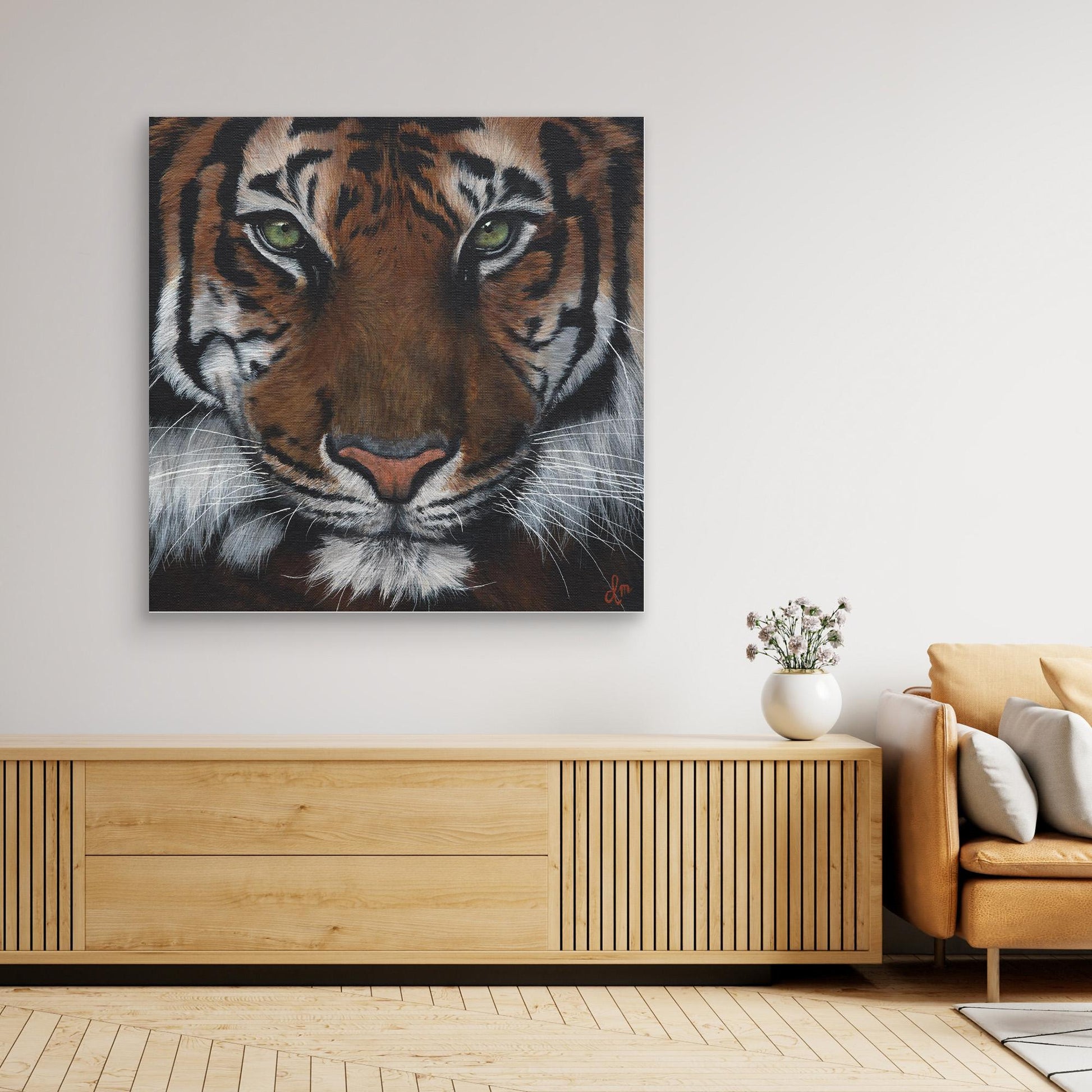 Premium Tiger Canvas Wall Art | Wildlife Animal Art | Modern Home Decor | Denise Martens Art