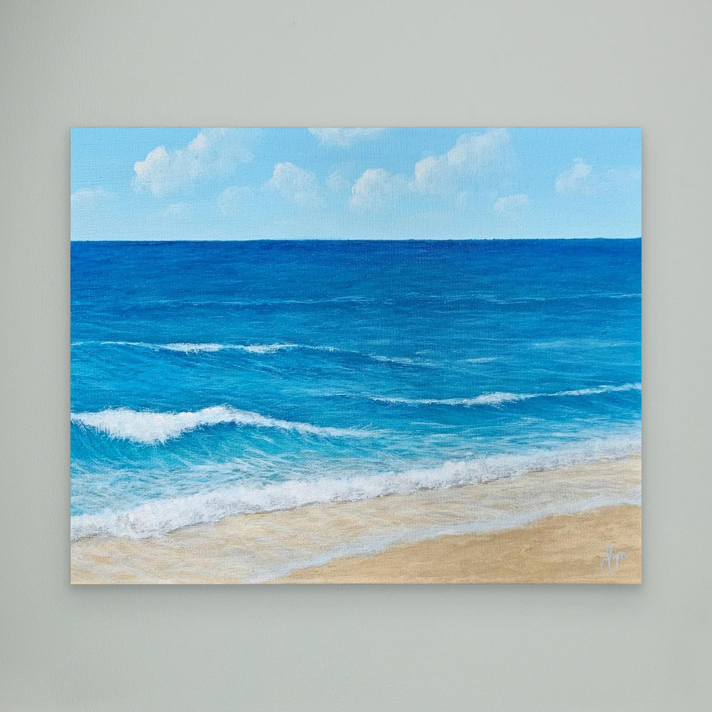 Original Handmade Acrylic Painting "Sea Breeze" 24x30 cm